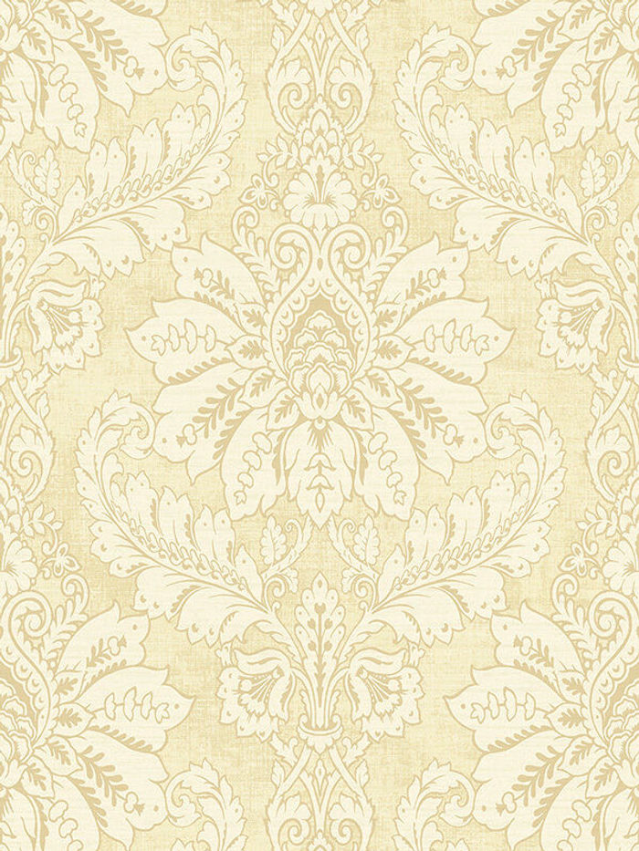 Tapete, Designtapete, Ornamente, floral, Vanille, Eierschale, Honig, Schimmer