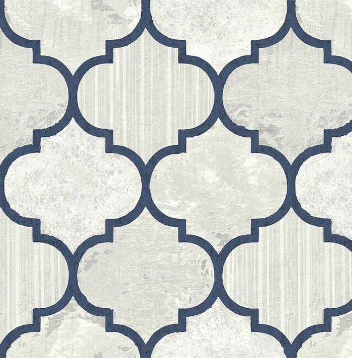 Tapete, Designtapete, Ornamente, Streifen, Schwammtechnik, Marine, Stone
