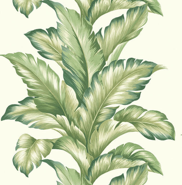 Tapete, Designtapete, Blätterranke, floral, Schimmer, Oliv, Grün, Ecru