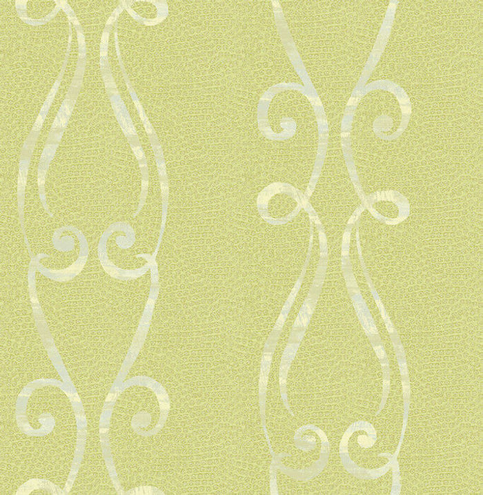 Tapete, Designtapete, Leder, Ranken, Schimmer, Limette, Taupe, Vanille