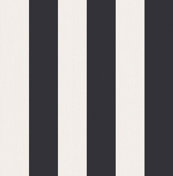 Tapete, Designtapete, 2-in-1-Streifen, Schimmer, Schwarz, Ecru, Perlmutt
