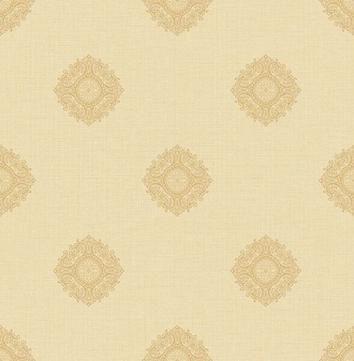 Tapete, Designtapete, Floral, Mini-Ornamente, Schimmer, Beige, Sand, Toffee