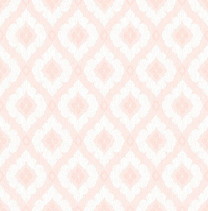 Tapete, Designtapete, Ornamente, Lachs, rosé, Schimmer, weiß, Wasserfarben