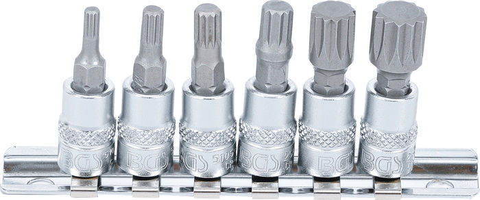 BGS Bit-Einsatz-Satz | Antrieb Innenvierkant 6,3 mm (1/4") | Innenvielzahn (f...