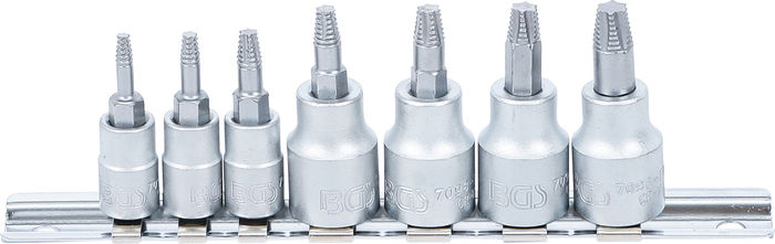 BGS Schraubenausdreher-Bit-Einsatz-Satz | Antrieb Innenvierkant 6,3 mm (1/4")...