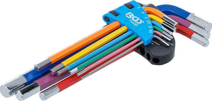 BGS Winkelschlüssel-Satz | Multicolour | Innensechskant 1,5 - 10 mm | 9-tlg.