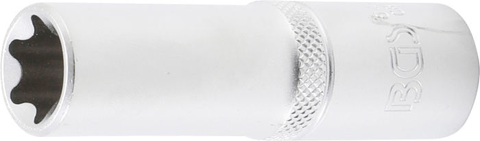 BGS Steckschlüssel-Einsatz E-Profil, tief | Antrieb Innenvierkant 12,5 mm (1/...