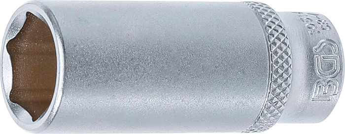 BGS Steckschlüssel-Einsatz Sechskant, tief | Antrieb Innenvierkant 6,3 mm (1/...