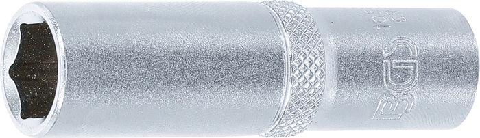 BGS Steckschlüssel-Einsatz Sechskant, tief | Antrieb Innenvierkant 10 mm (3/8...