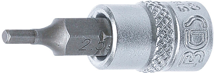 BGS Bit-Einsatz | Antrieb Innenvierkant 6,3 mm (1/4") | Innensechskant 2,5 mm