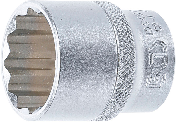 BGS Steckschlüssel-Einsatz Zwölfkant | Antrieb Innenvierkant 12,5 mm (1/2") |...