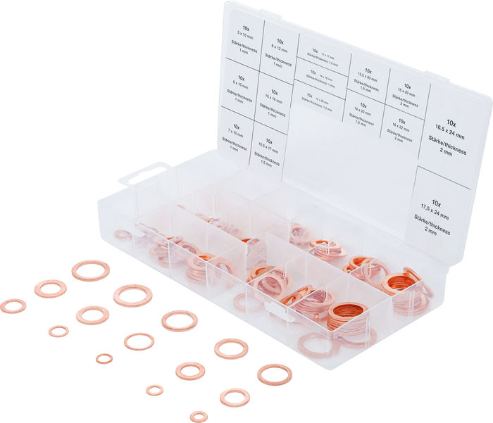 BGS Dichtring-Sortiment | Kupfer | 150-tlg.