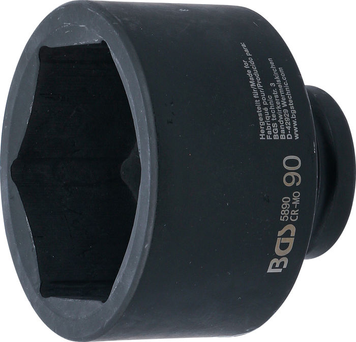 BGS Kraft-Steckschlüssel-Einsatz Sechskant | Antrieb Innenvierkant 25 mm (1")...