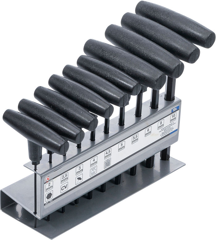 BGS Schraubendreher-Satz mit T-Griff | Innensechskant 2 - 10 mm | 10-tlg.