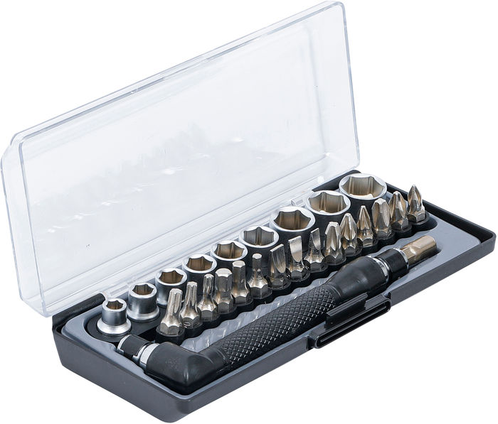 BGS Bit- und Steckschlüssel-/Winkelschrauber-Satz | Antrieb 6,3 mm (1/4") | 2...