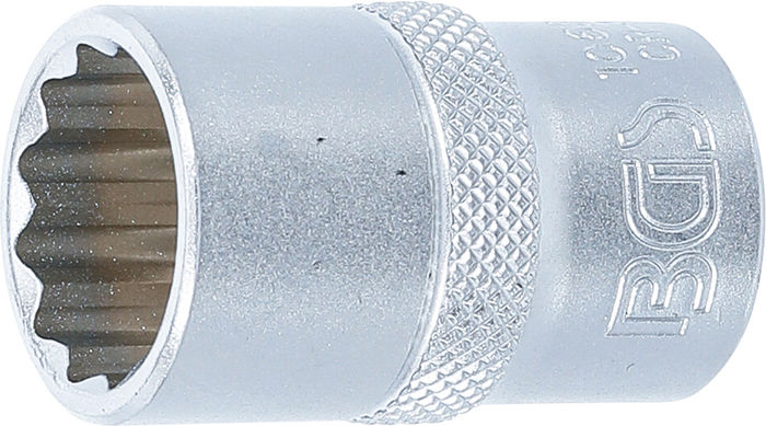 BGS Steckschlüssel-Einsatz Zwölfkant | Antrieb Innenvierkant 12,5 mm (1/2") |...
