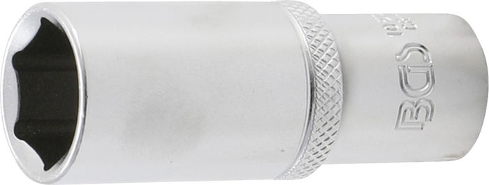 BGS Steckschlüssel-Einsatz Sechskant, tief | Antrieb Innenvierkant 10 mm (3/8...