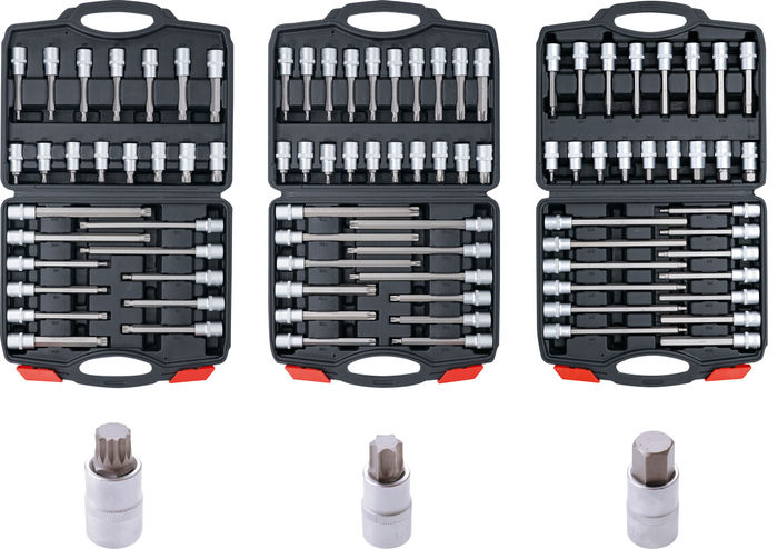 BGS Bit-Einsatz-Sortiment | Antrieb Innenvierkant 12,5 mm (1/2") | 88-tlg.