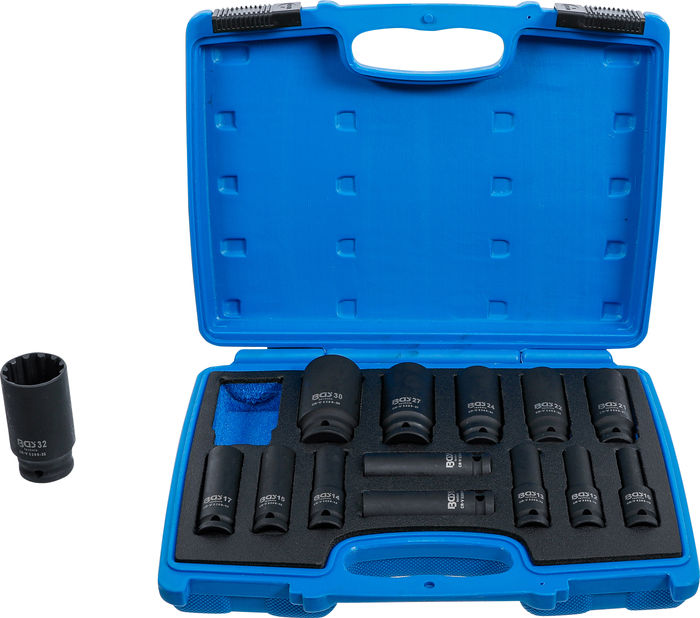 BGS Kraft-Steckschlüssel-Einsatz-Satz Gear Lock | Antrieb Innenvierkant 12,5...
