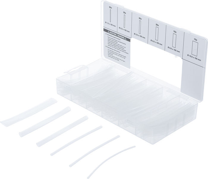 BGS Schrumpfschlauch-Sortiment | transparent | 150-tlg.