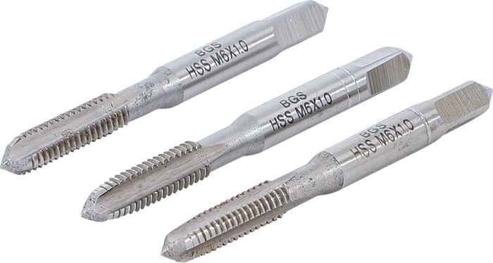 BGS Gewindebohrer-Satz | Vor-, Mittel- und Fertigschneider | HSS-G | M6 x 1,0...