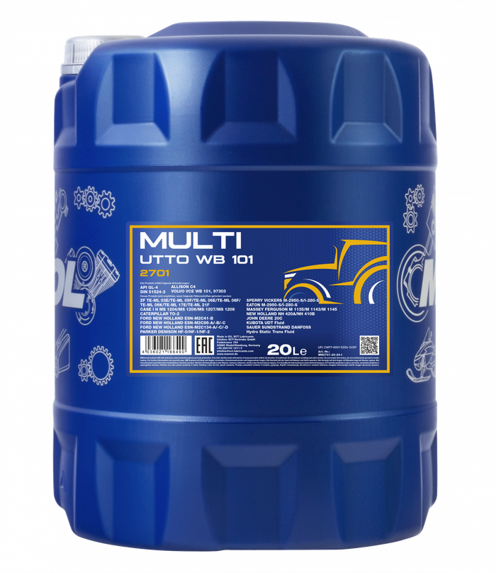 Mannol 2701 Multi UTTO WB 101 GL-4 HLP 20 Liter