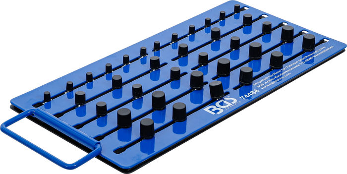 BGS Magnet-Stecktafel | mit Außenvierkant | für 36 Steckschlüssel-Einsätze |...