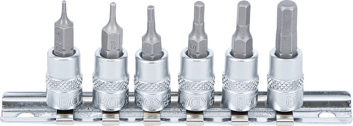 BGS Bit-Einsatz-Satz | Antrieb Innenvierkant 6,3 mm (1/4") | Innensechskant 1...