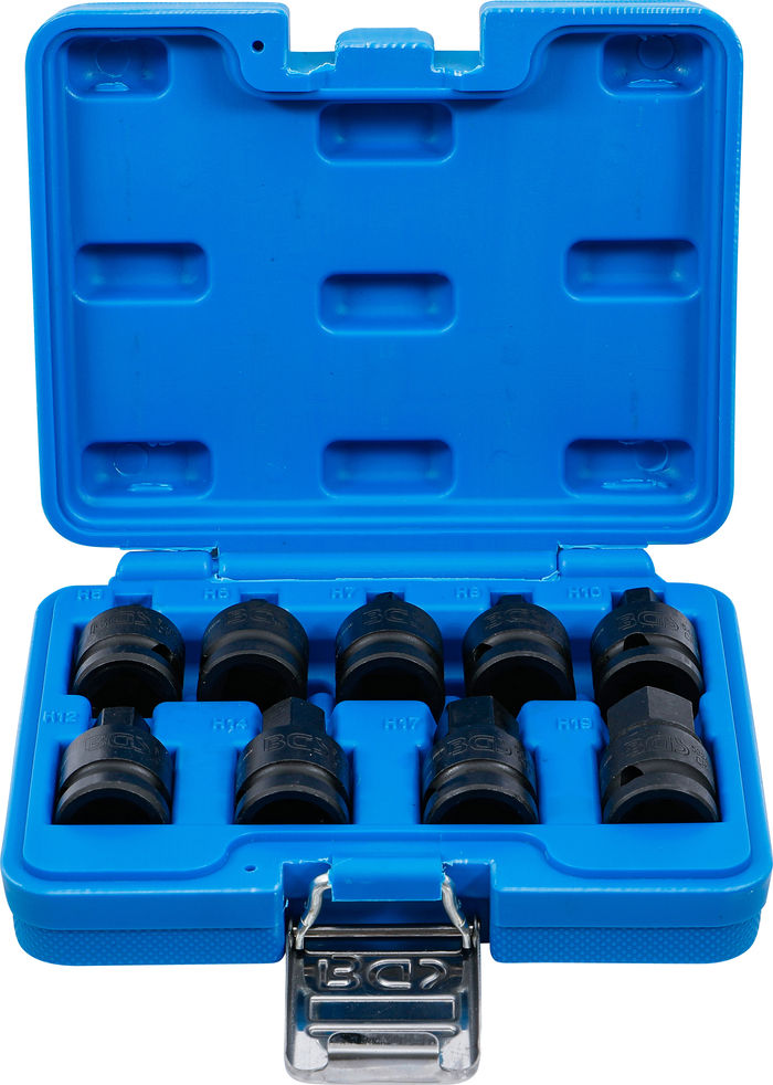 BGS Kraft-Bit-Einsatz-Satz | Antrieb Innenvierkant 12,5 mm (1/2") | Innensech...