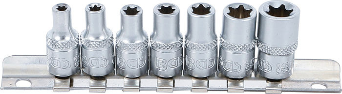 BGS Steckschlüssel-Einsatz-Satz E-Profil | Antrieb Innenvierkant 6,3 mm (1/4"...