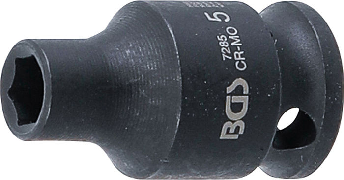 BGS Kraft-Steckschlüssel-Einsatz Sechskant | Antrieb Innenvierkant 6,3 mm (1/...