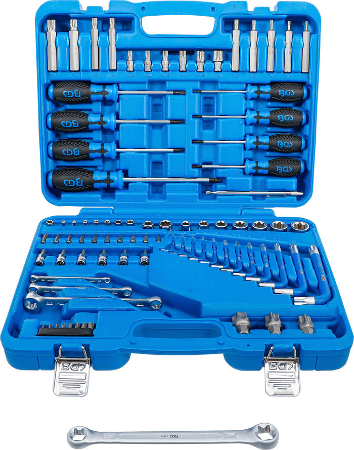 BGS Werkzeugsortiment | 6,3 mm (1/4") + 12,5 mm (1/2") | E-Profil / T-Profil...