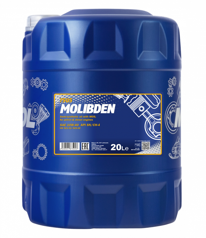 10W-40 Mannol 7505 Molibden Motoröl 20 Liter