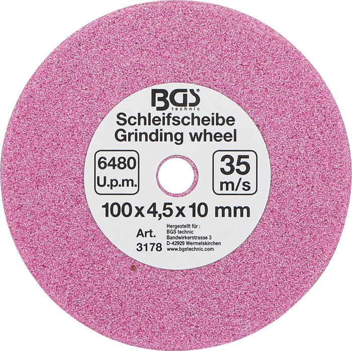 BGS Schleifscheibe | für Art. 3180 | &Oslash; 100 x 4,5 x 10 mm
