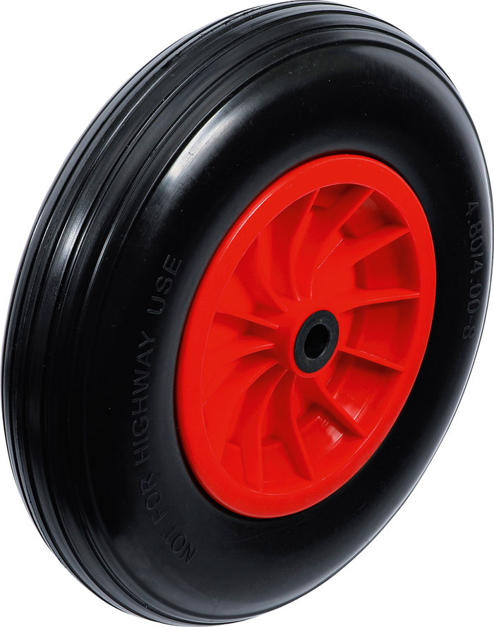 BGS Schubkarrenrad | PU, rot/schwarz | 400 mm