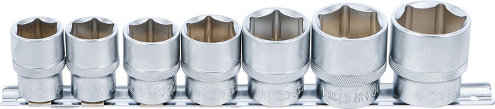 BGS Steckschlüssel-Einsatz-Satz, Sechskant | Antrieb Innenvierkant 12,5 mm (1...