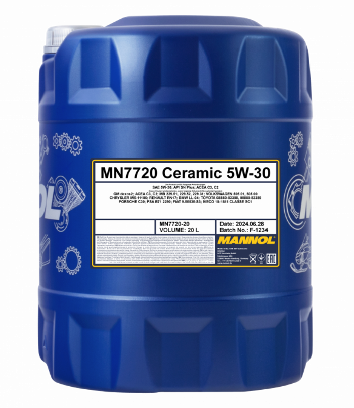 5W-30 Mannol 7720 Ceramic Motoröl 20 Liter