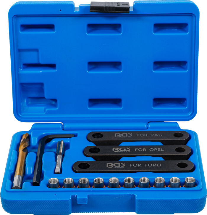 BGS Reparatur-Satz für Bremsgewinde | M9 x 1,25 | 16-tlg.