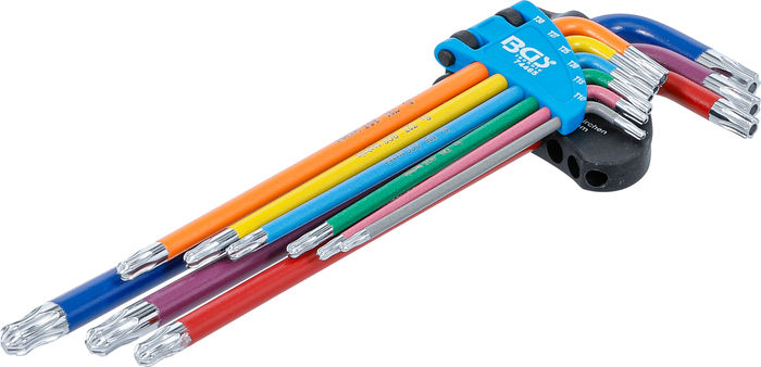 BGS Winkelschlüssel-Satz | Multicolour | extra lang | T-Profil (für Torx) mit...