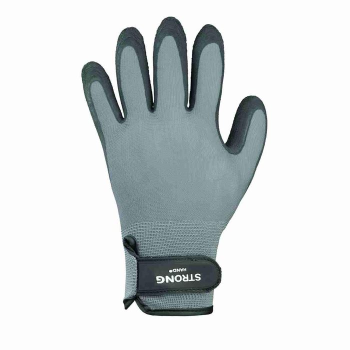 Stronghand Handschuh Fastgrip Nylon Latex Grau Schwarz