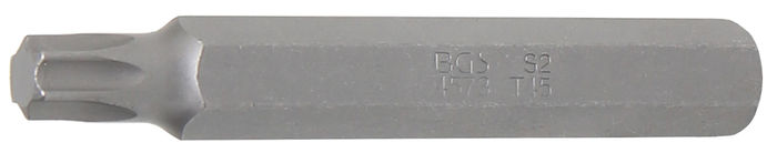 BGS Bit | Länge 75 mm | Antrieb Außensechskant 10 mm (3/8") | T-Profil (für T...