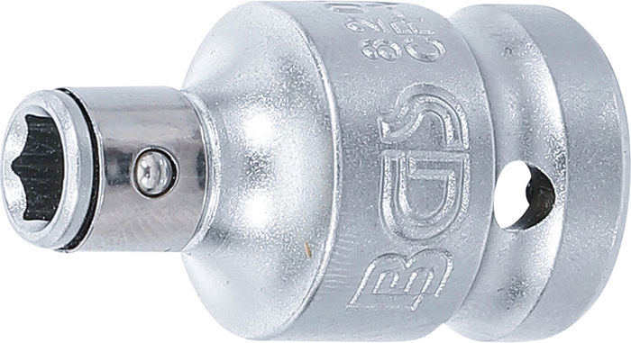 BGS Bit-Adapter mit Haltekugel | Innenvierkant 12,5 mm (1/2") | Innensechskan...