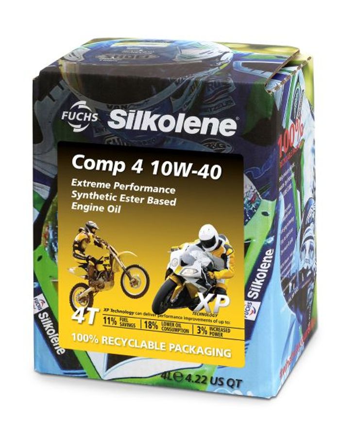 10W-40 Fuchs Silkolene Comp 4 XP Motorrad Motoröl 4 Liter