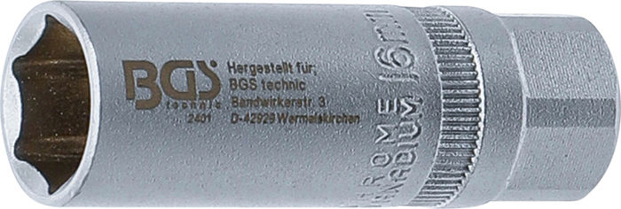 BGS Zündkerzen-Einsatz Sechskant | Antrieb Innenvierkant 12,5 mm (1/2") | SW...