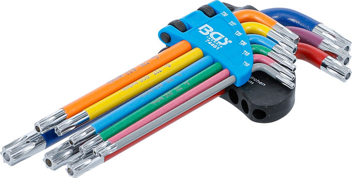 BGS Winkelschlüssel-Satz | Multicolour | T-Profil (für Torx) mit Bohrung T10...