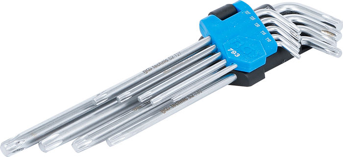 BGS Winkelschlüssel-Satz | extra lang | T-Profil (für Torx) T10 - T50 | 9-tlg.