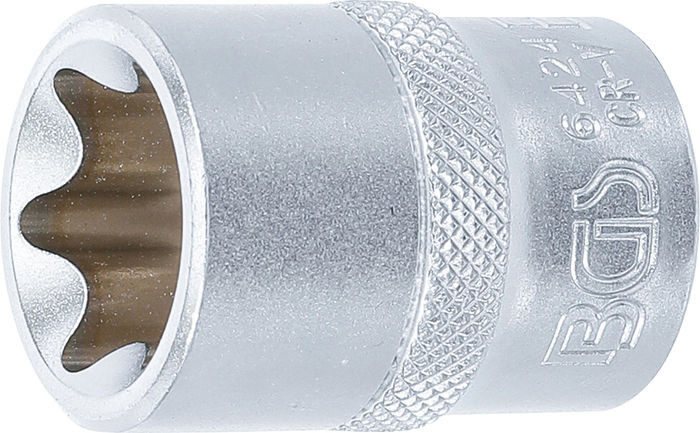 BGS Steckschlüssel-Einsatz E-Profil | Antrieb Innenvierkant 12,5 mm (1/2") |...