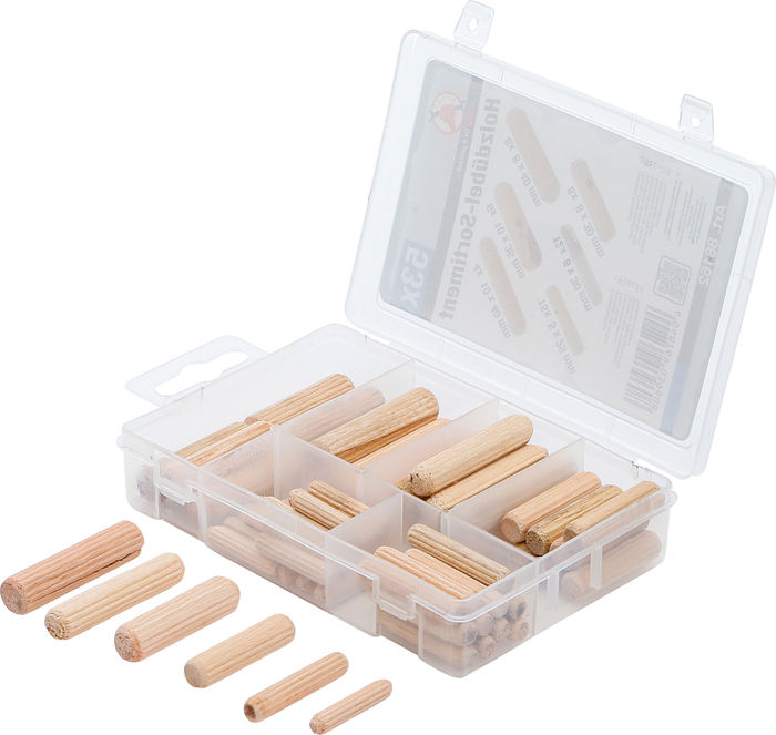 BGS Holzdübel-Sortiment | &Oslash; 5 - 10 mm | 53-tlg.