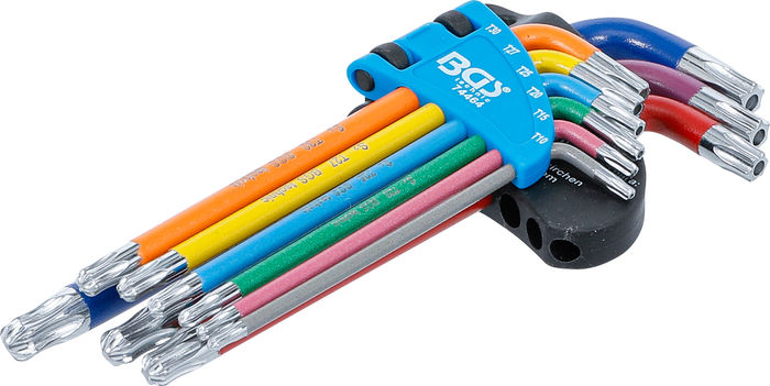 BGS Winkelschlüssel-Satz | Multicolour | T-Profil (für Torx) mit Bohrung und...