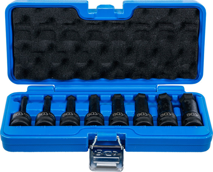 BGS Kraft-Bit-Einsatz-Satz | Länge 75 mm | Antrieb Innenvierkant 12,5 mm (1/2...